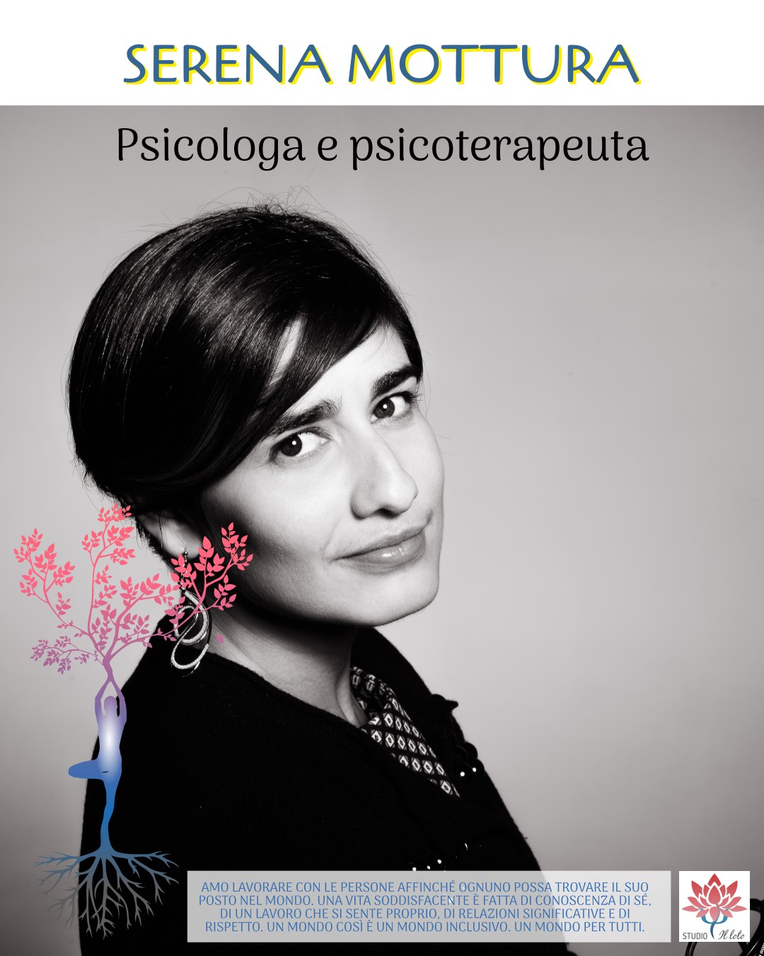 Serena Mottura, psicologa e psicoterapeuta, è la titolare di Studio Il loto Foto di Serena Mottura, la titolare di Studio Il loto