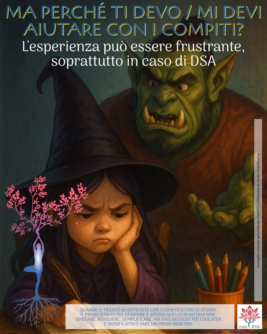 TestoTitoloImmagine Il genitore diventa un orco e il figlio una strega