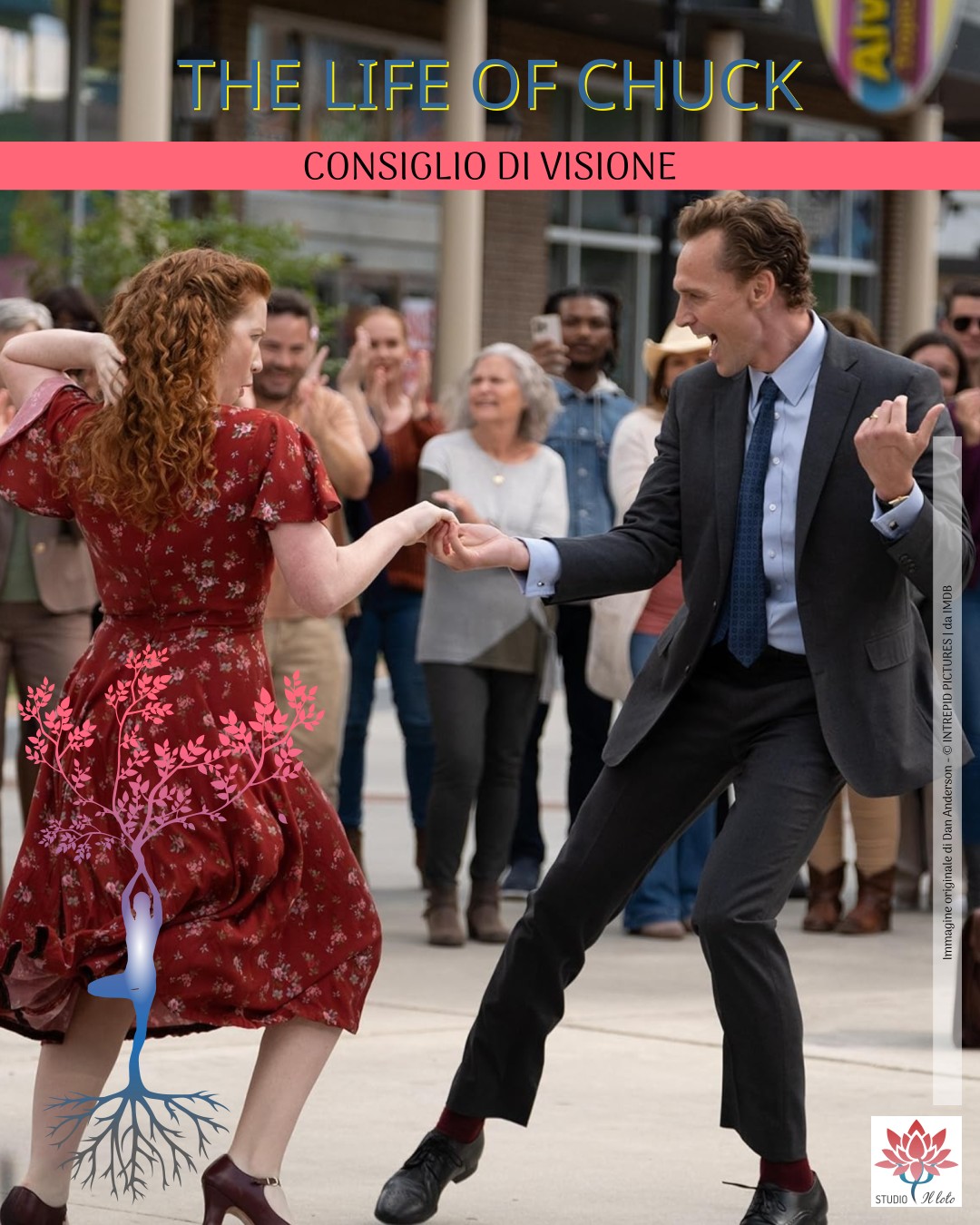 Tom Hiddleston e Annalise Basso mentre ballano in strada Tom Hiddleston e Annalise Basso mentre ballano in strada